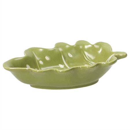 ciotola in stoneware verde foglie 15 cm tognana